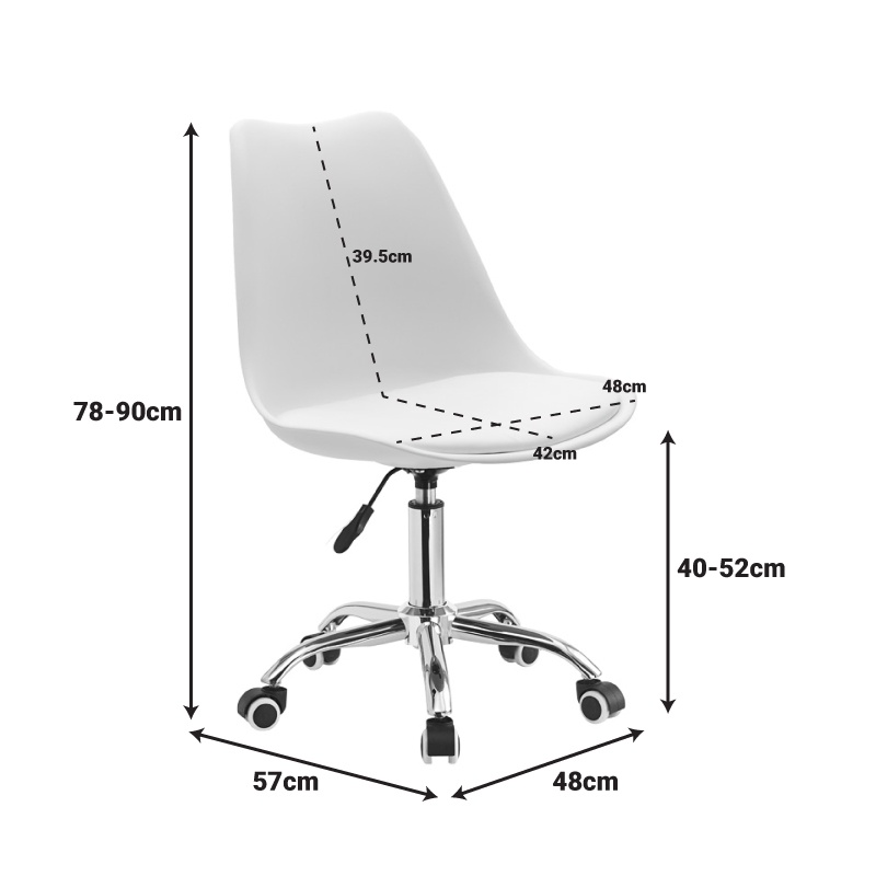 Scaun de birou Gaston II Albastru 48x57x90 cm