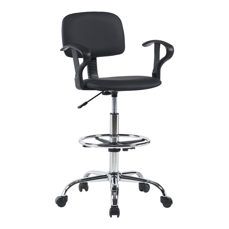 Scaun de birou Icina E, Pako World, PU, Negru, 58x54x102-123 cm