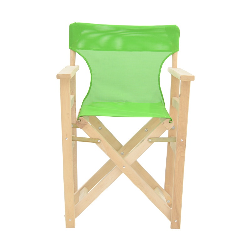 Scaun de regizor Kompa, Pako World, Lemn masiv vopsit, Textil, Verde - 3 | YEO