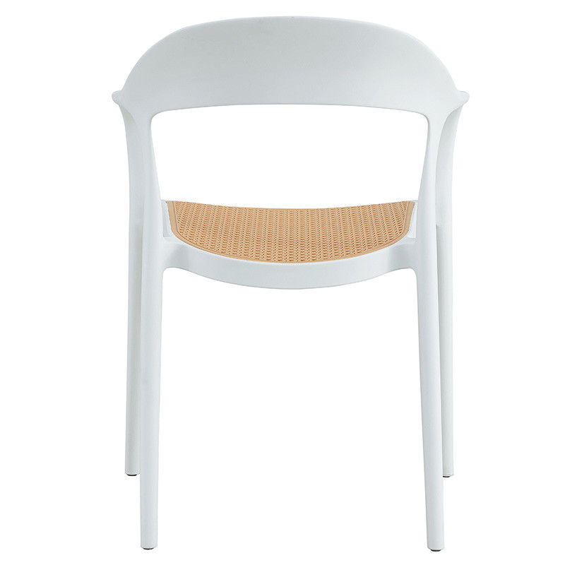 Scaun exterior Ember cu protectie UV plastic bej-alb 52.5x56.5x81cm - 1 | YEO