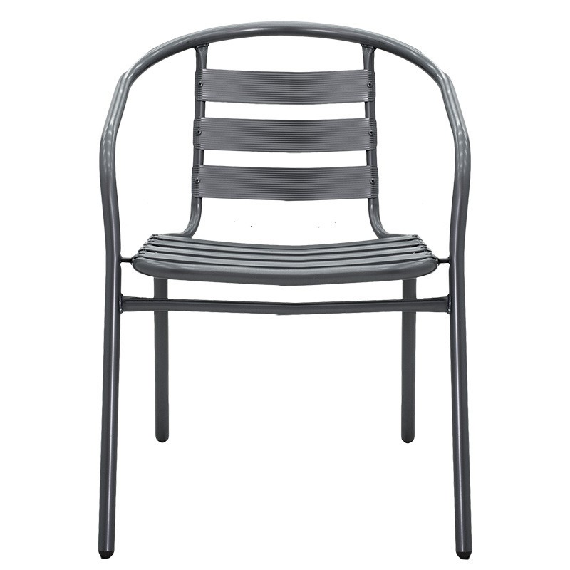 Scaun exterior Tade din metal de culoare gri inchis - 3 | YEO
