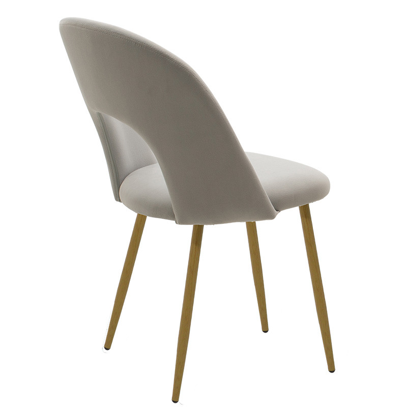 Scaun Jonah catifea gri - picioare culoare lemn natural 55x57x87cm - 1 | YEO