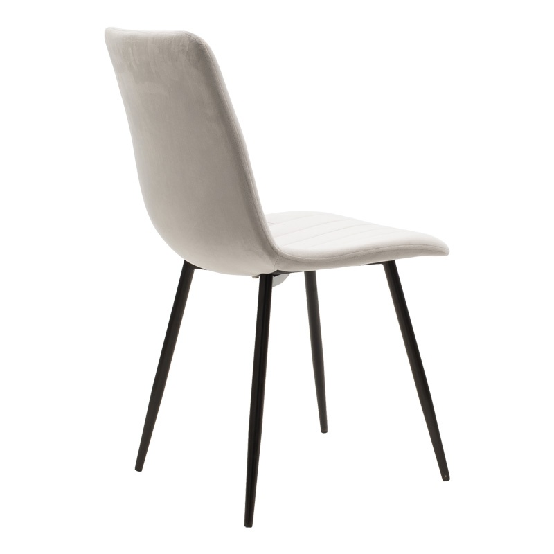 Scaun Noor, Pako World, Catifea, Gri-Negru, 44x53x86 cm - 1 | YEO