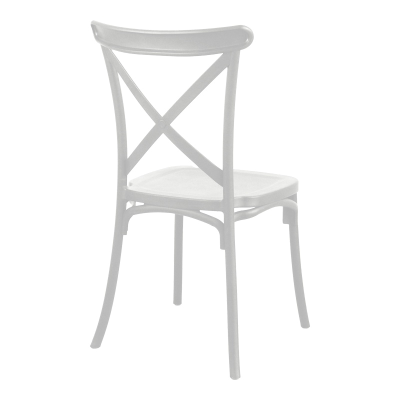 Scaun stivuibil, Crossie, Pako, Alb 43x53x88 cm - 2