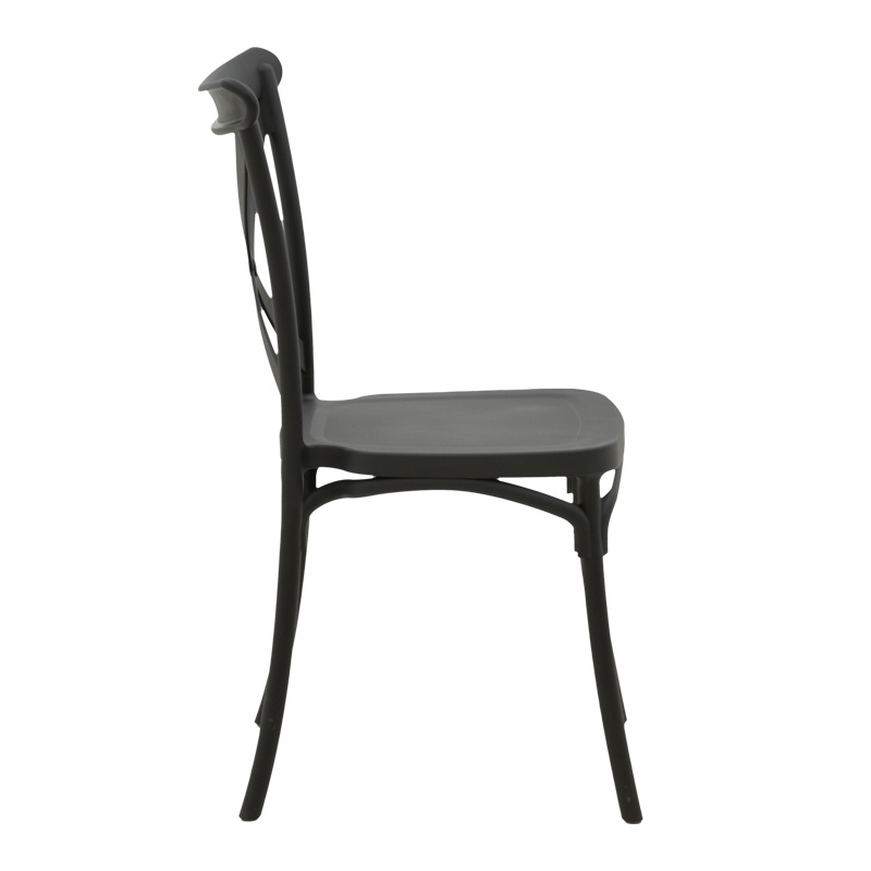 Scaun stivuibil, Crossie, Pako, Negru 43x53x88 cm - 3