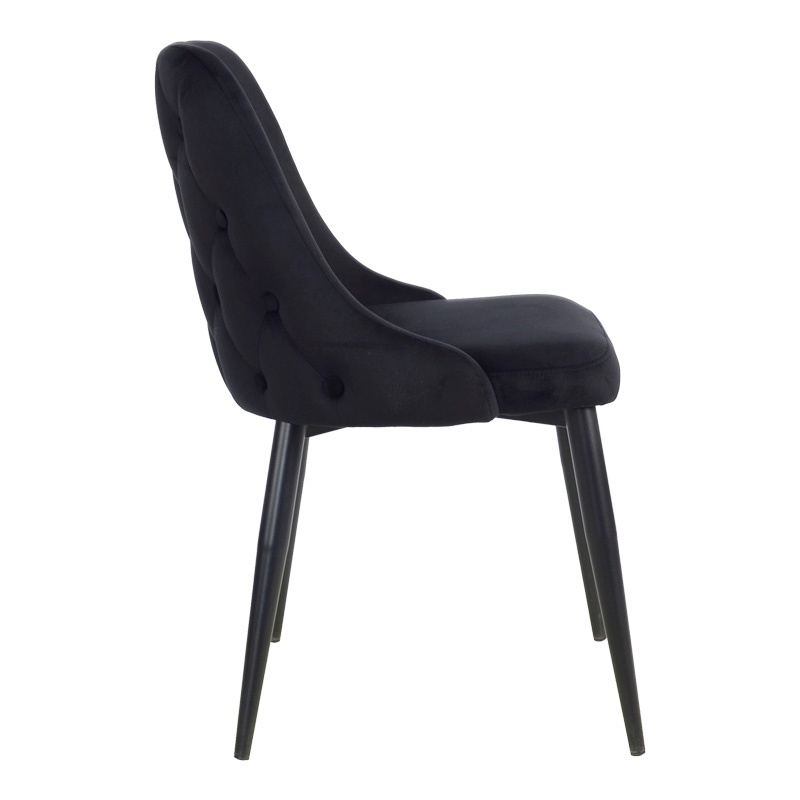 Scaun Zedna, Pako World, Catifea Negru, 51x58x84 cm - 2 | YEO