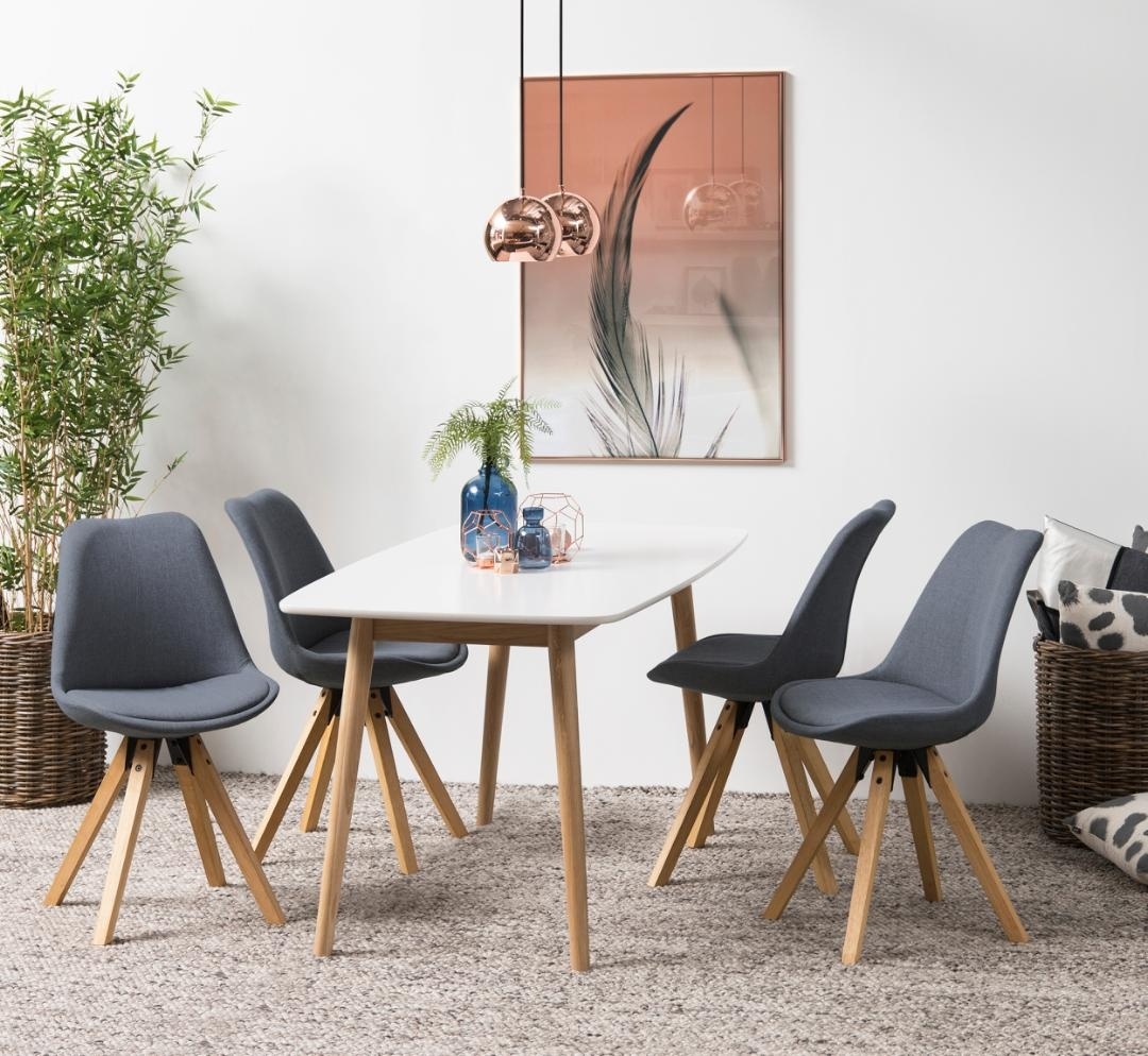 Set 2 piese Scaune dining Dima V2, Gri, 85x48.5x55 cm