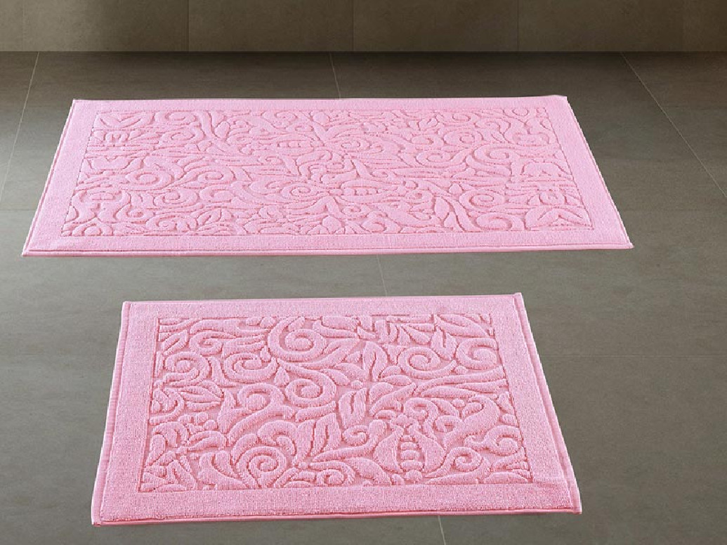 Set 2 Prosoape Pentru Picioare Garden Pink 60x50 si 60x100 cm (Bumbac 100%)