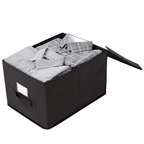 Set 3 cutii depozitare pliabile, Songmics, Negru, 40x30x25 cm - 3 | YEO