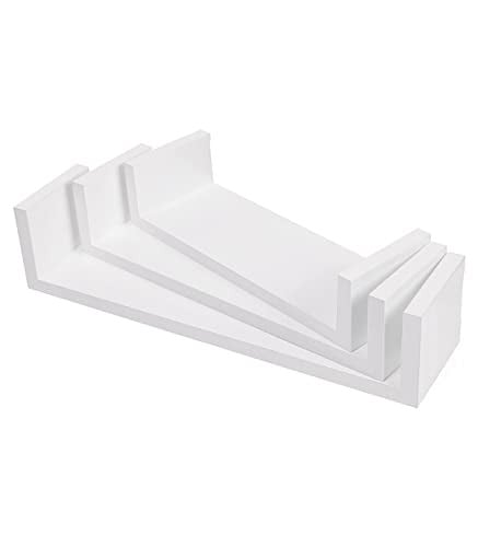 Set 3 etajere, Songmics, Alb, 40x10x9 cm - 4 | YEO