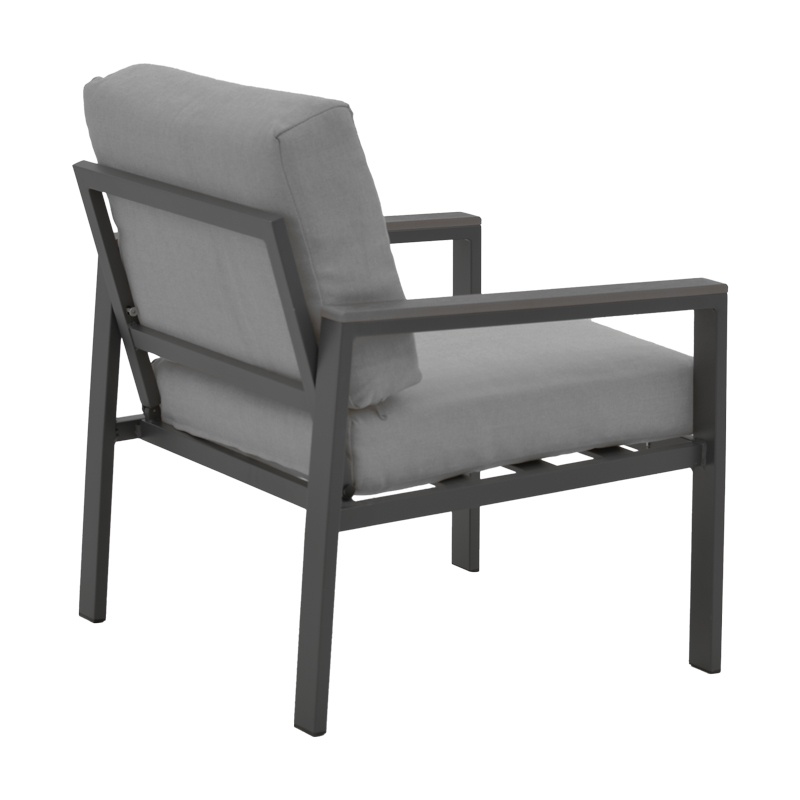 Set 4 buc masă și scaune de grădină Mabudu Gri 118x64x100 cm - 2 | YEO
