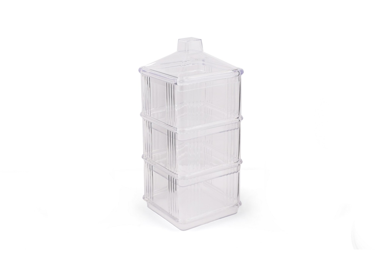 Set cutii de depozitare, 6 bucati Kareakrlk Transparent 10x10x49.5 cm - 1 | YEO