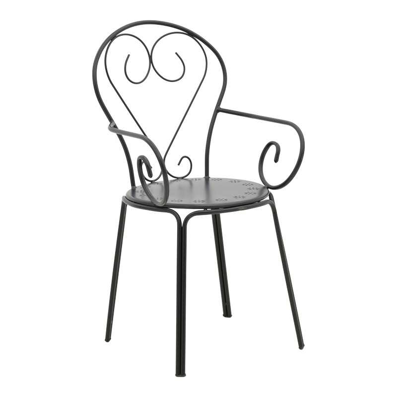 Set dining Vergo-Monasti, Pako World, 3 piese, Metal, Negru - 1 | YEO