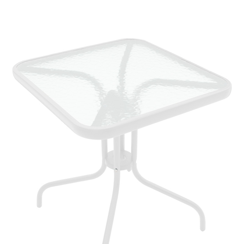 Set dining Watson-Tarente, Pako World, 3 piese, Alb, 70x70x70 cm