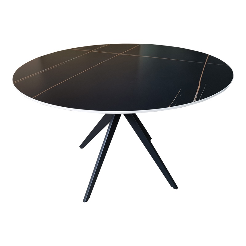 Set masa si scaune dining 5 buc. Renish - Orbital, Alb, 120x120x76 cm - 2