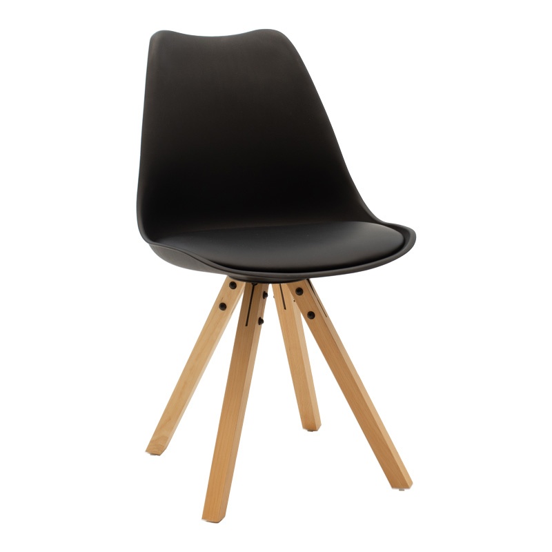 Set masa si scaune dining Quana, Negru, 120x70x75 cm - 1 | YEO