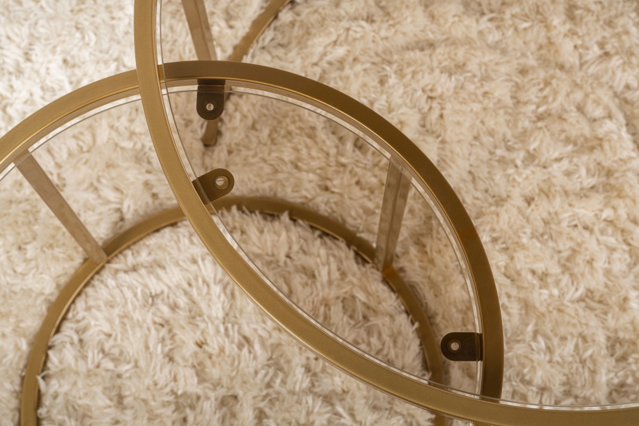 Set masute de cafea Aurum Auriu - 4 | YEO