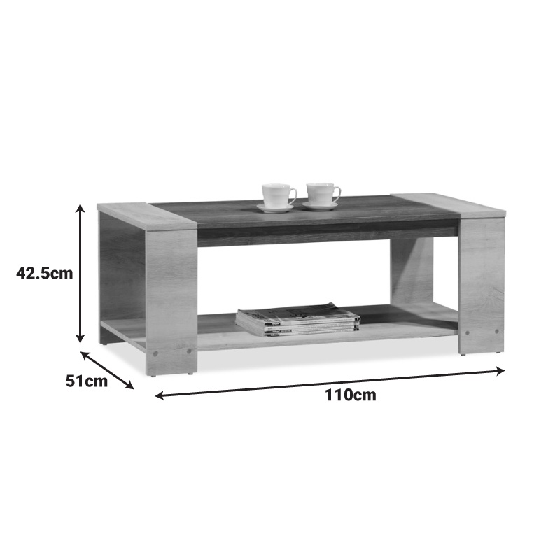 Set mobilier sufragerie 2 buc Caalm Gri 167x90x73 cm