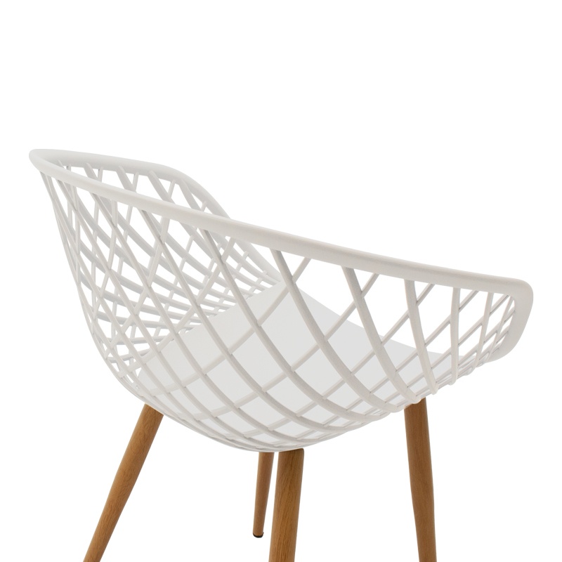 Set scaune, 4 buc, Ezra, Pako, Alb 62.5x56x82 cm - 5