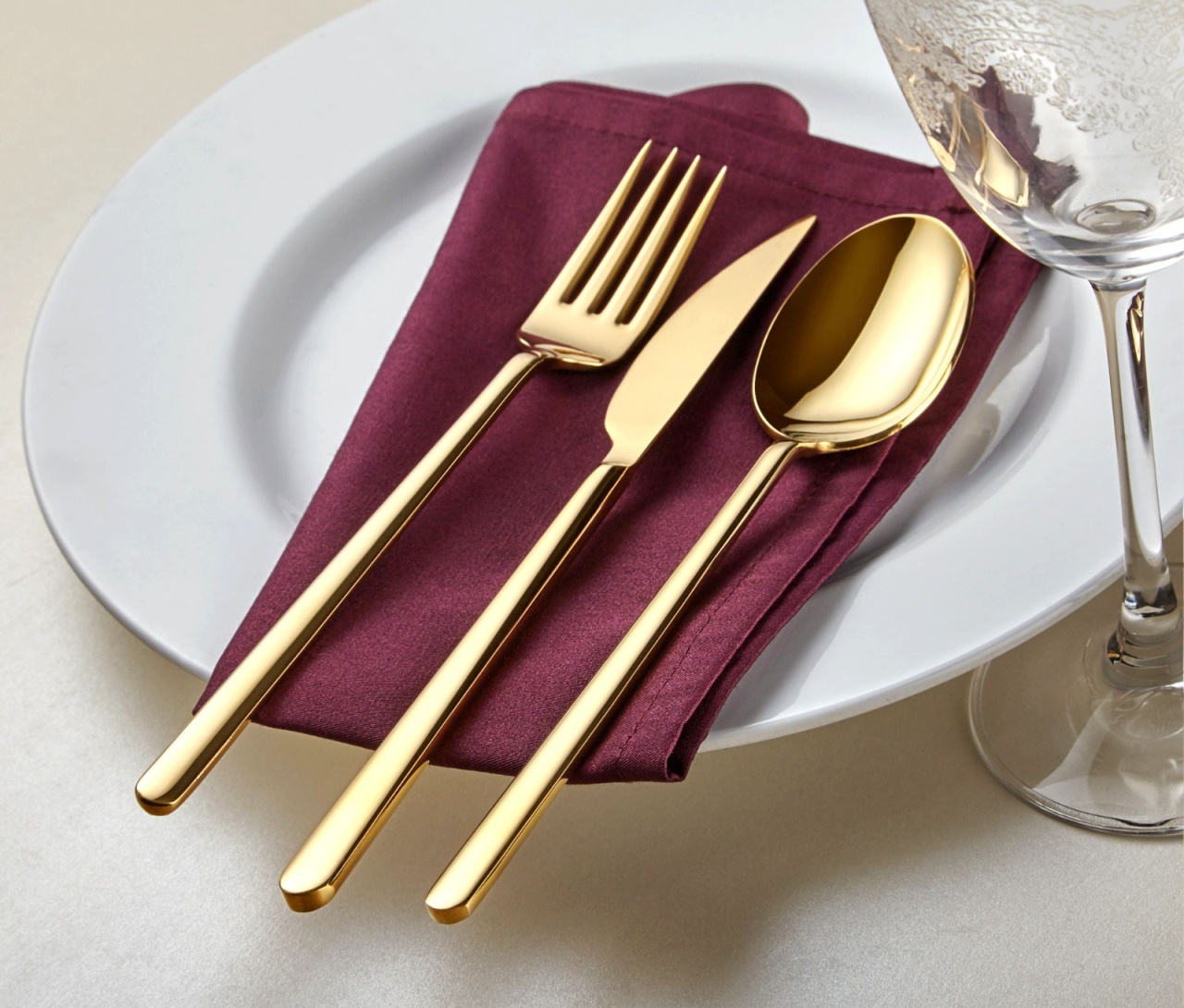 Set tacamuri 36 bucati Allegra Auriu 23.4x23.4x23.4 cm
