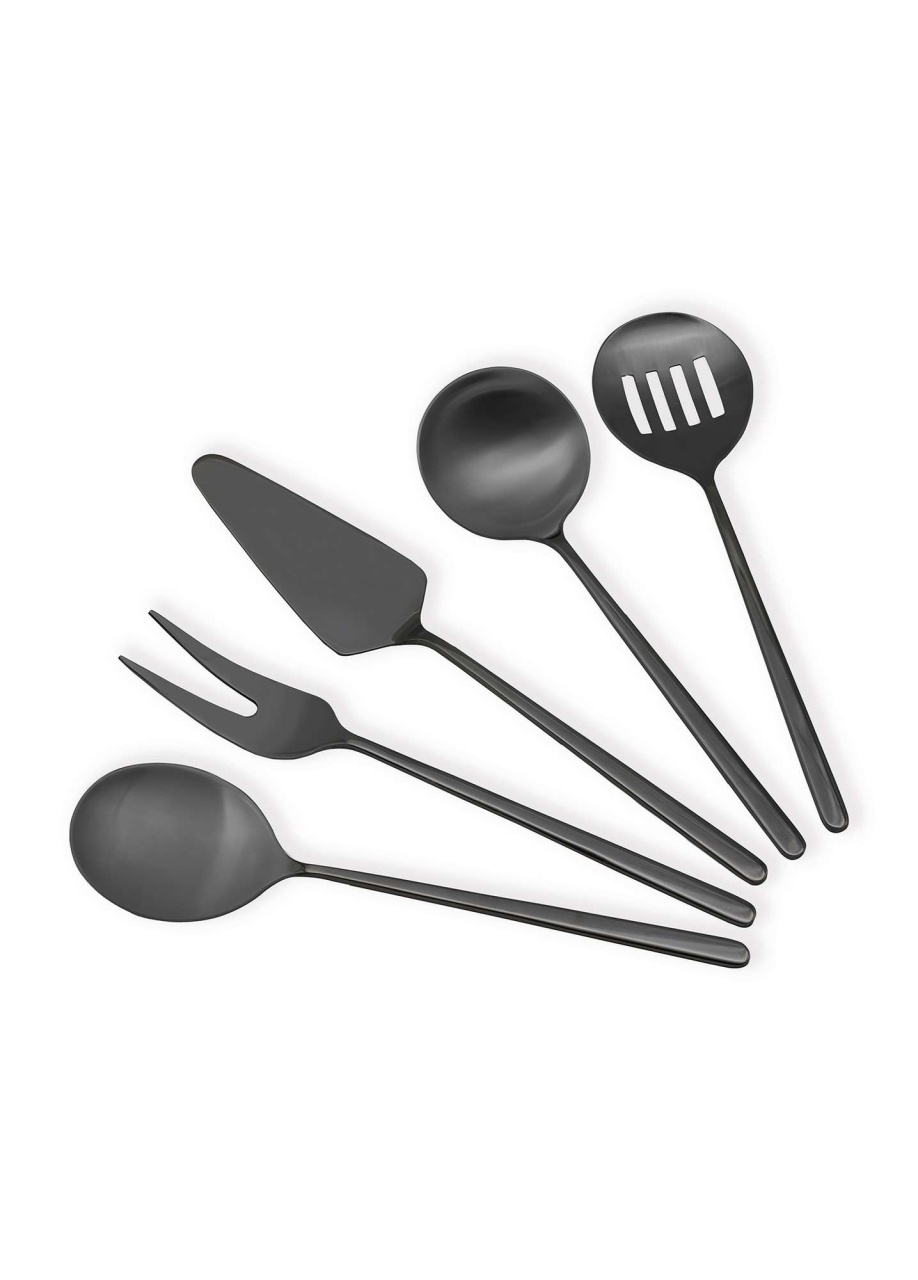 Set ustensile servire 5 bucati CKB0256 Negru 25.5x25.5x3 cm