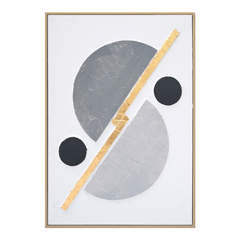Tablou canvas Geometric Pako World Gri 52x4.5x72 cm