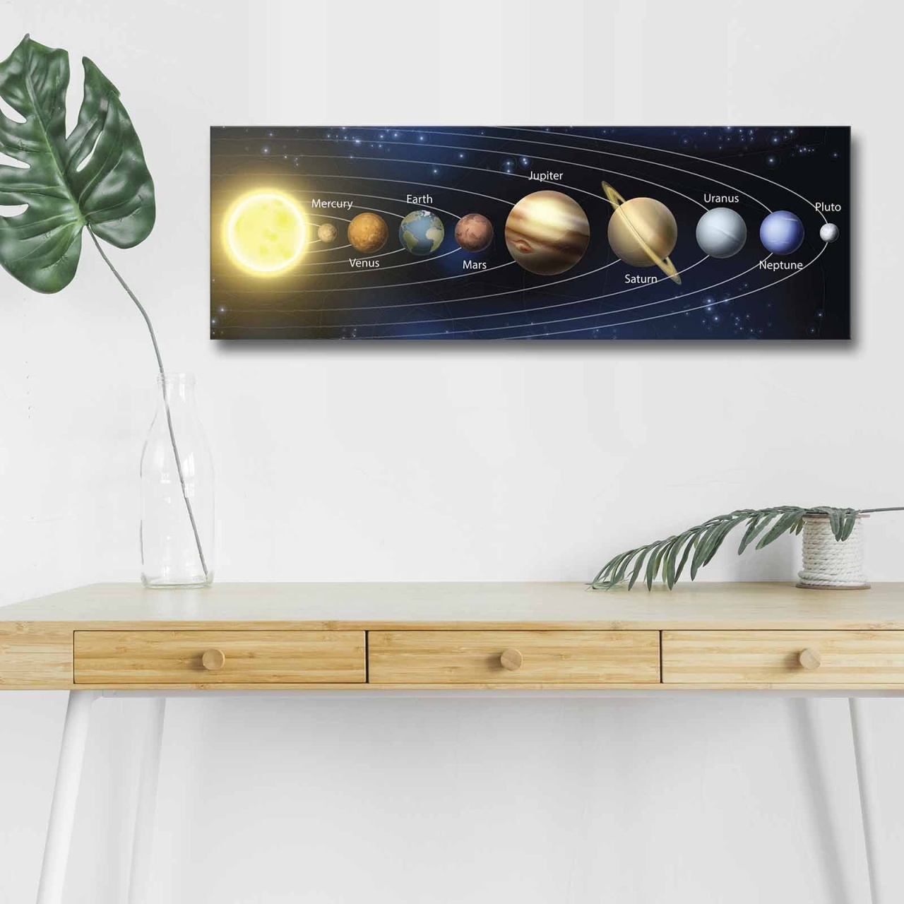 Tablou canvas iluminat LED 3090NASA-021 Multicolor 30x90x3 cm - 2 | YEO