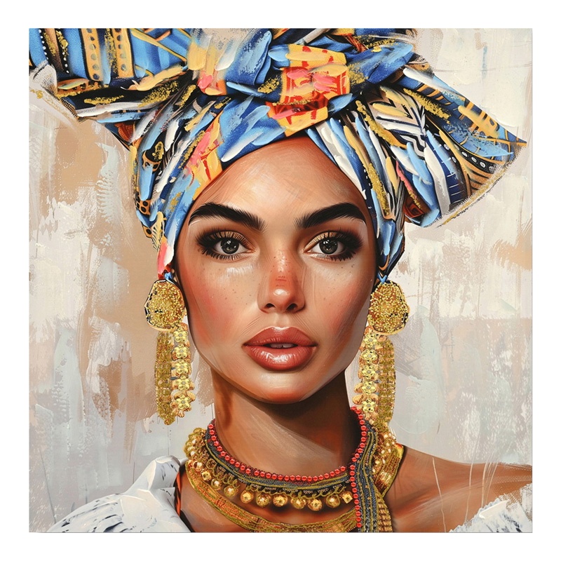 Tablou canvas Turban E Inart, Pako World, 80x3x80 cm