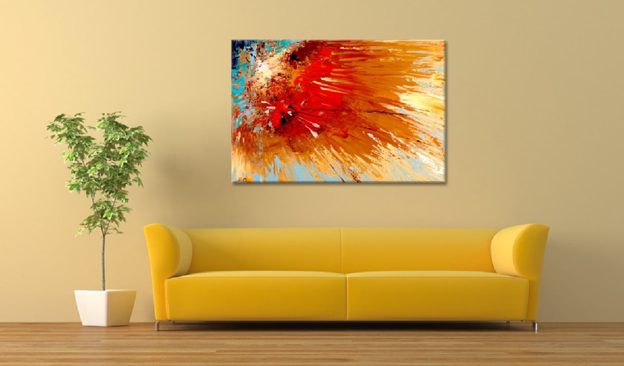 Tablou pictat manual - Explosion 90x60 cm - 1 | YEO