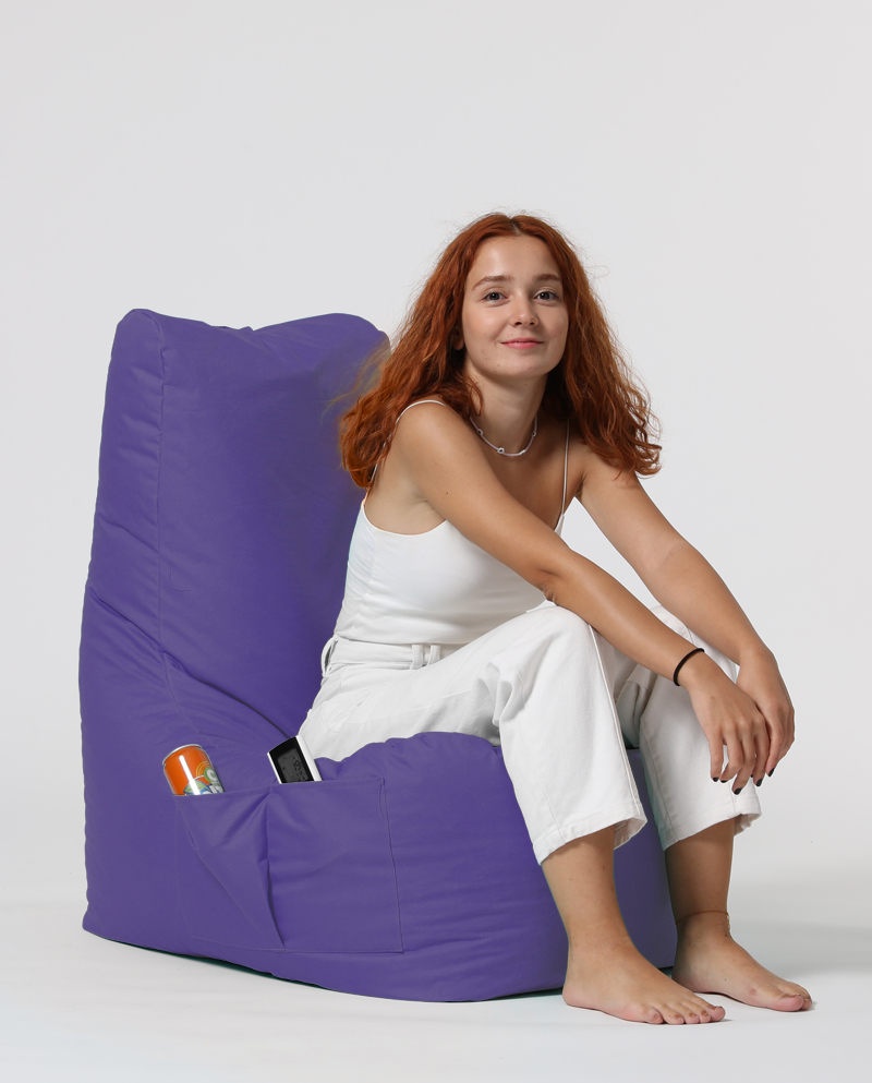 Taburet puf beanbag de gradina Diamond Mov - 4 | YEO