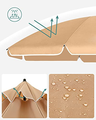 Umbrela de plaja, Songmics, Maro, 160x206 cm - 3 | YEO