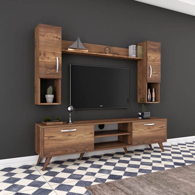 Ansamblu Comoda TV M27 Walnut - 3 | YEO