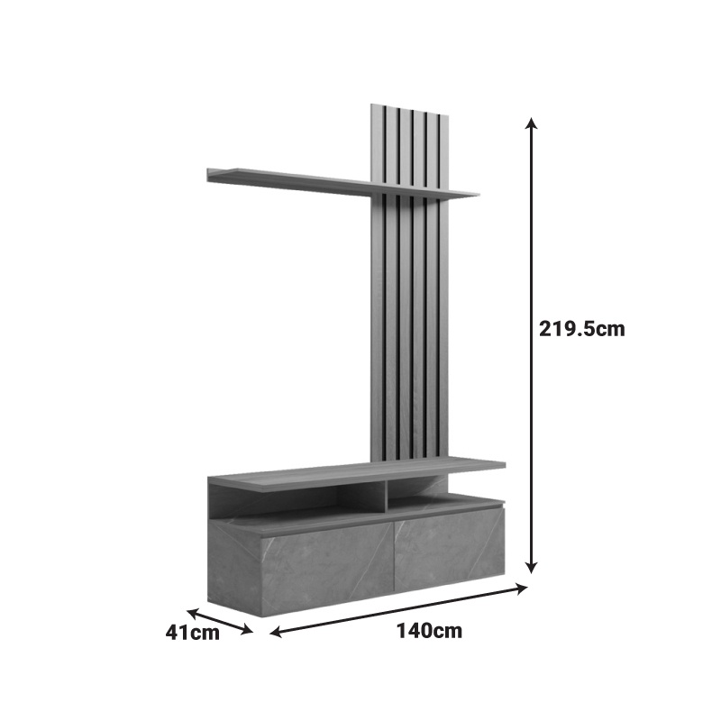 Ansamblu comoda TV Perlento Bej 140x41x219.5 cm