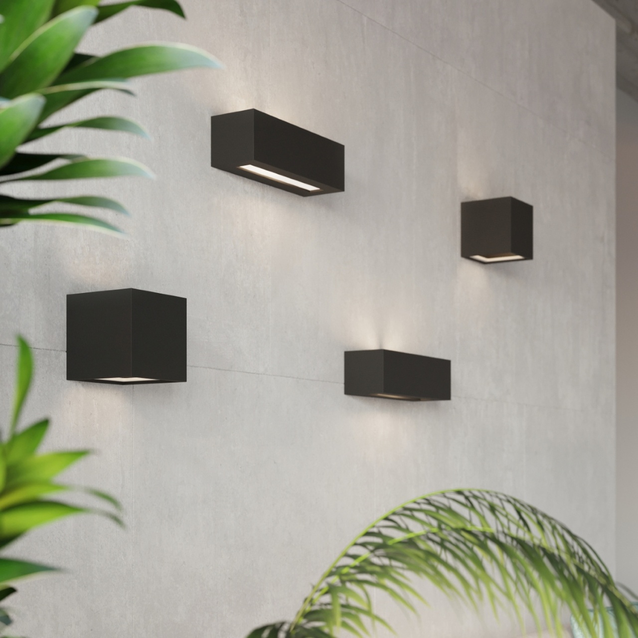 Aplica Vega din ceramica Negru 32.5x9.5x9.5 cm