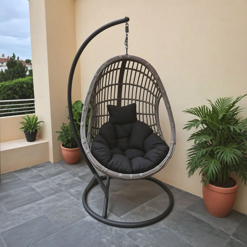 Balansoar Cungo, Pako World, Ratan, Gri, 125x105x195 cm - 1 | YEO