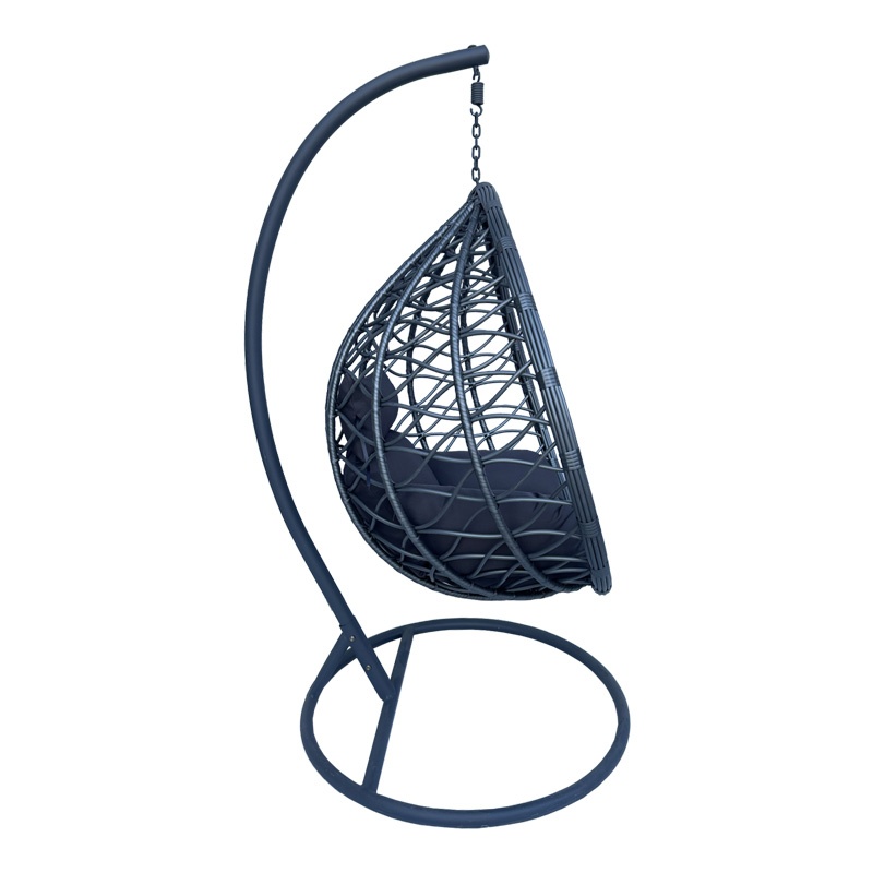 Balansoar Lyere, Pako World, Gri, Ratan, 120x108x195 cm - 3 | YEO