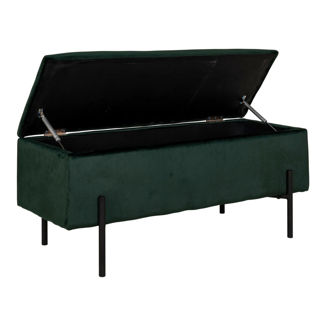Banca cu spatiu de depozitare Watford, Verde, 36.5x95x43 cm