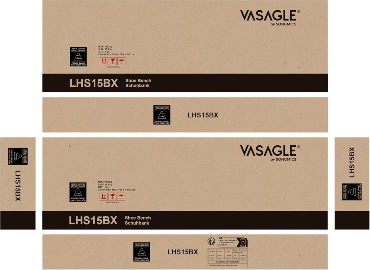 Bancuta pantofar Maro Vasagle 105x30x48 cm - 1 | YEO