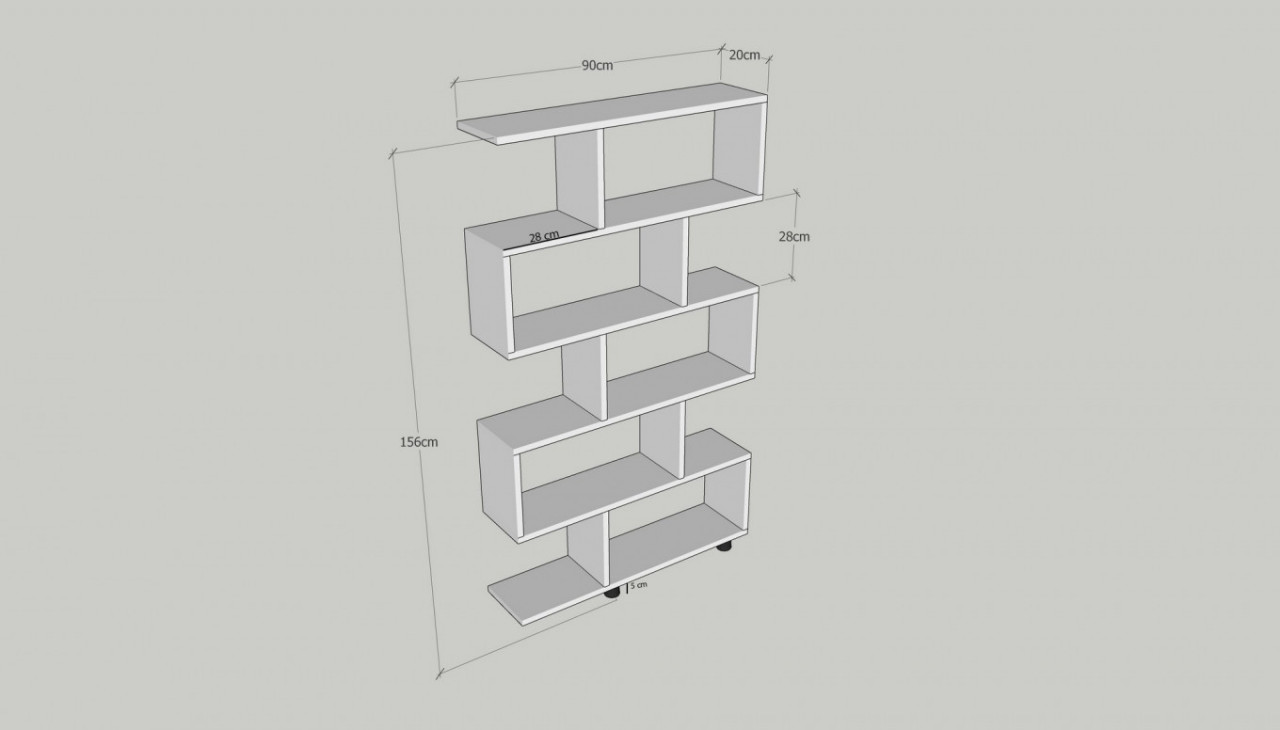 Biblioteca Elif - Alb - 3 | YEO