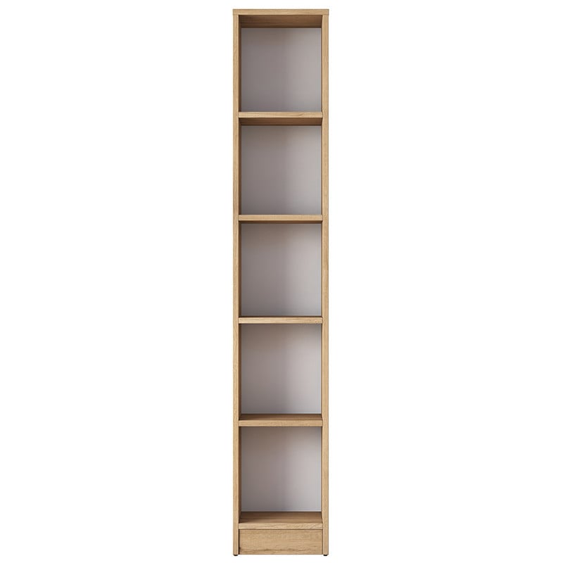 Biblioteca Goldie, culoarea nuc - alb 30x25x170 cm - 2 | YEO