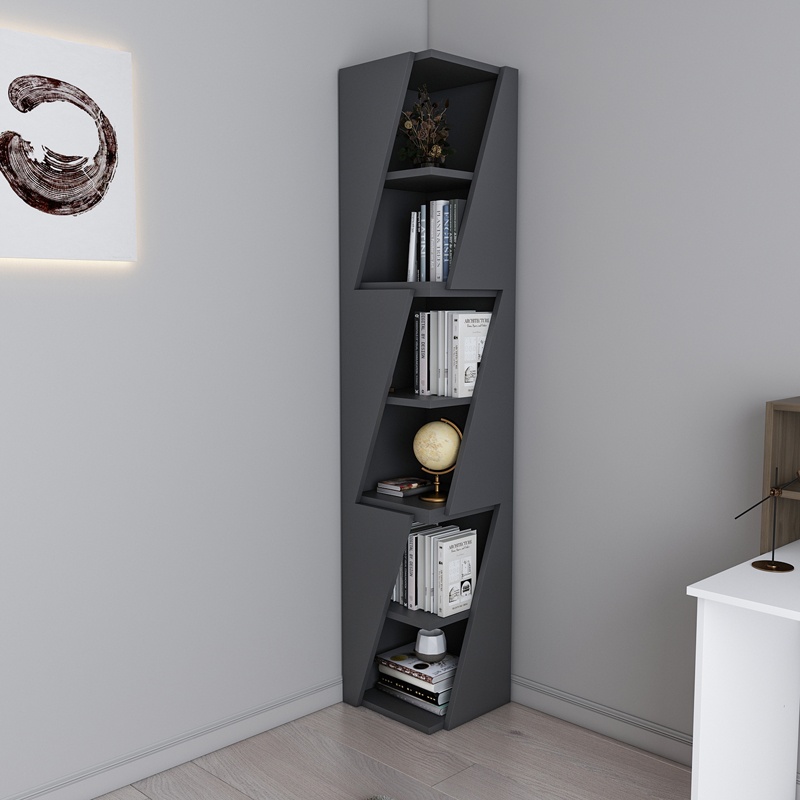 Biblioteca Klaro, Pako World, Antracit, 32x32x165 cm - 2 | YEO