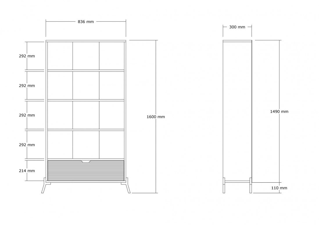 Biblioteca Numana - Sapphire Oak, Alb - 5 | YEO