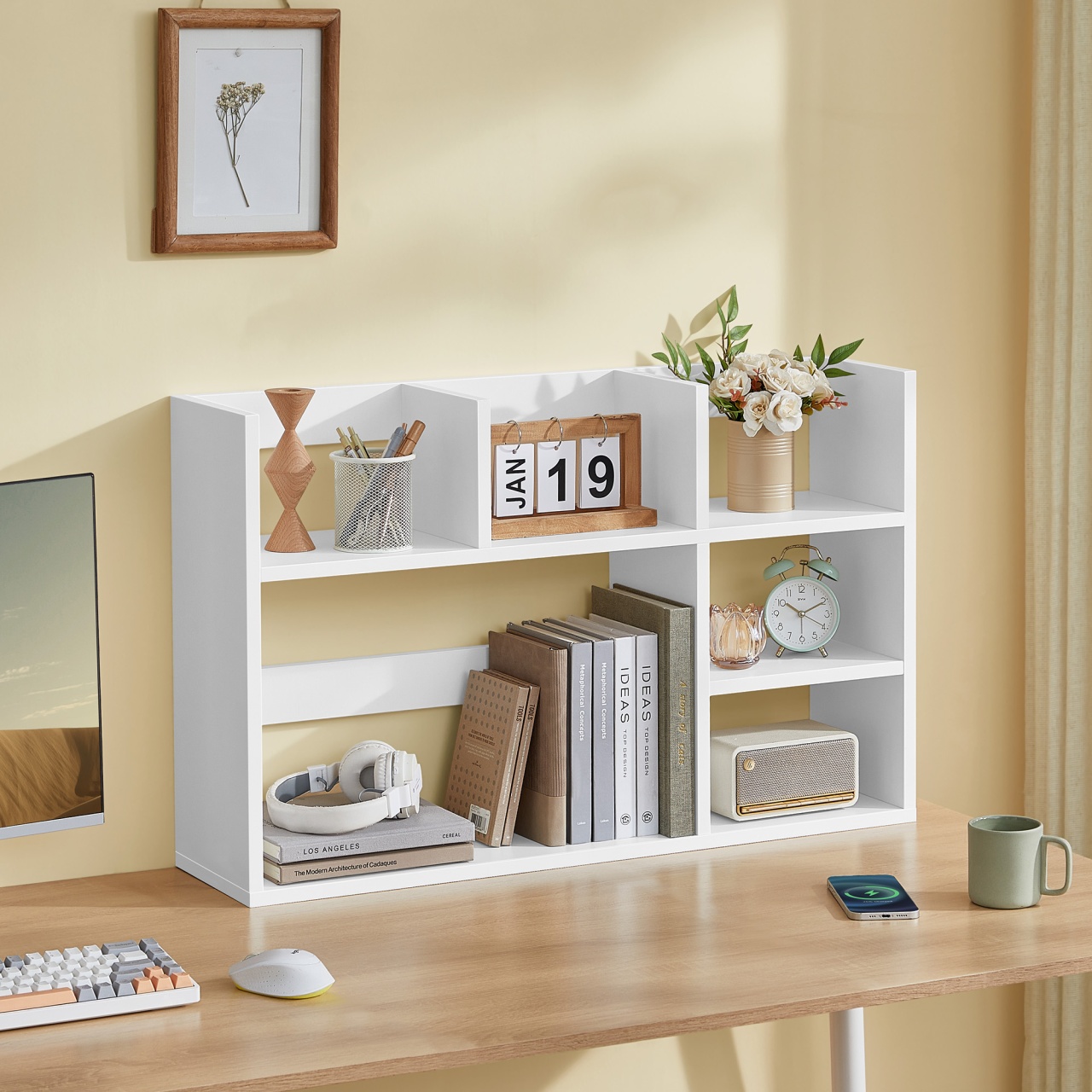 Biblioteca Vasagle, Alb, LBC815W14, 80 x 20 x 50 cm - 2 | YEO