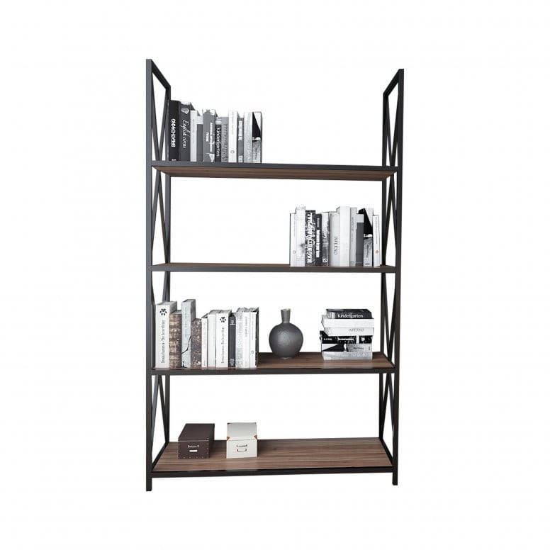 Biblioteca Xena - Walnut, Negru - 2 | YEO