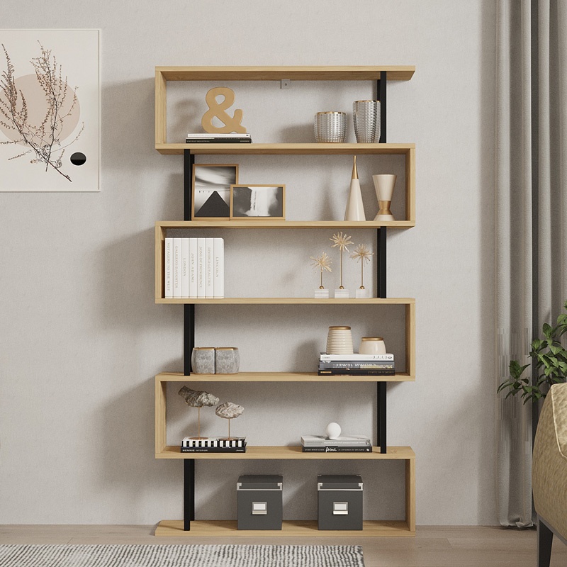 Biblioteca Ziza, Pako World, Stejar, 90x22x162 cm - 2 | YEO