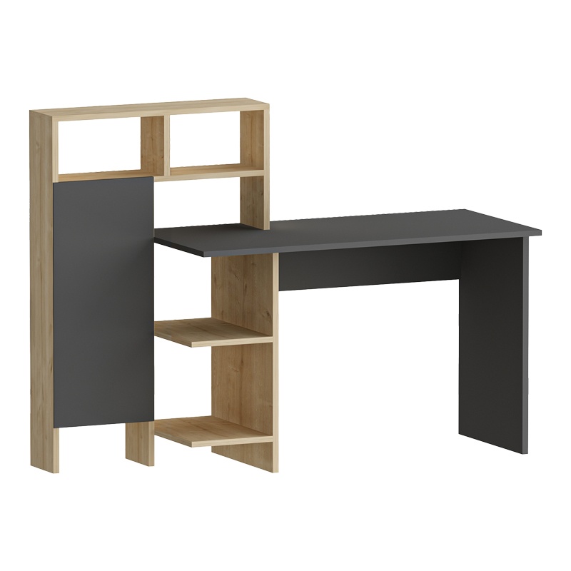 Birou Calisma, Pako World, Stejar-Gri, 135x60x111 cm