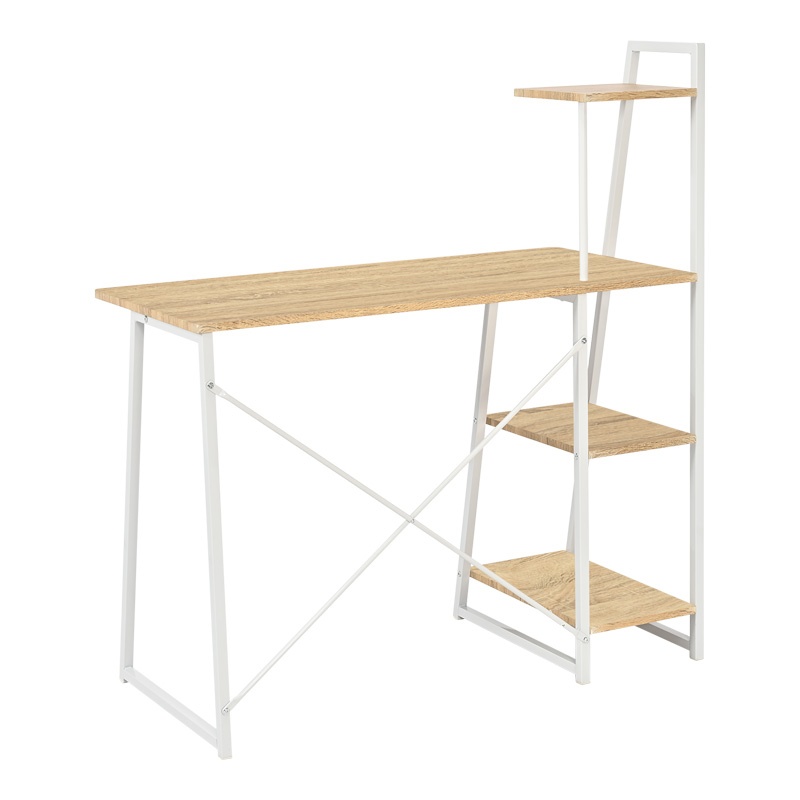 Birou cu rafturi Deckstor, Pako World, Alb, 102x50x117 cm - 2 | YEO