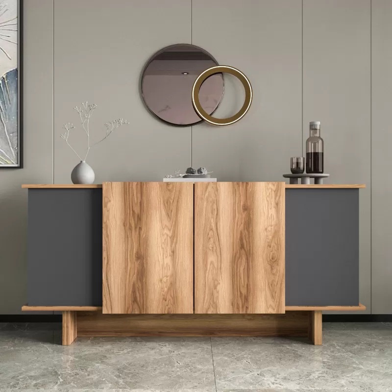 Bufet Aramos, Pako World, Antracit-Stejar, 180x45x80 cm - 1 | YEO