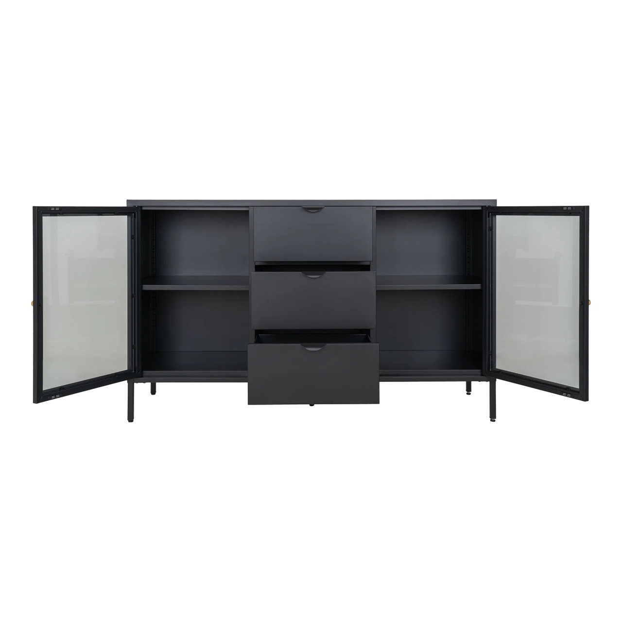 Bufet Dalby, Negru, 40x140x85 cm
