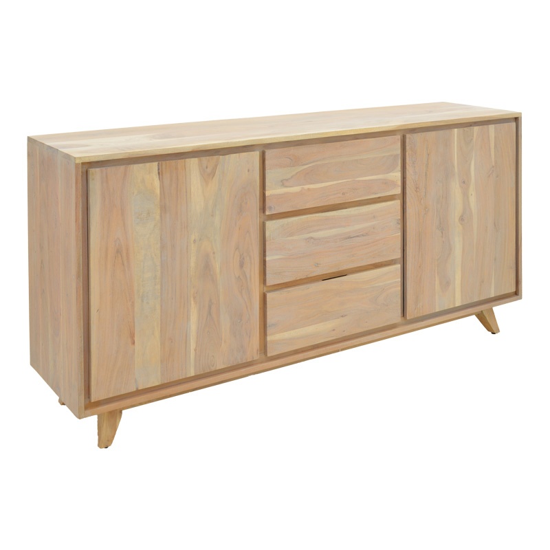 Bufet Emira, Pako World, Lemn de salcam, Natural, 160x40x80 cm